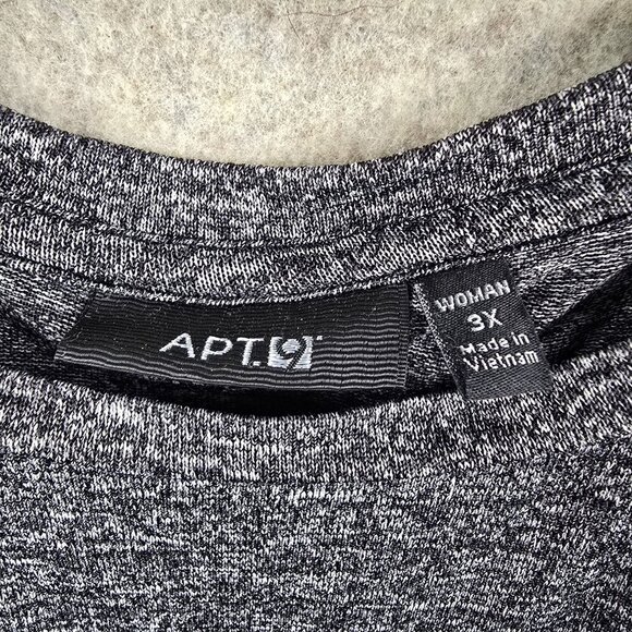 Apt. 9 Womens Sleeveless Tank Top Black Heather Size 3X Rayon Blend Relaxed Fit - Picture 5 of 9